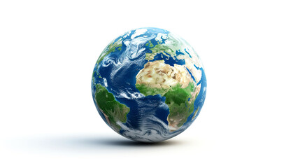 Fototapeta premium earth globe on white background