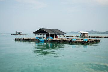 Lobster farm on the island of Ko Yao in southern Thailand.