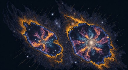 A dazzling display of cosmic energy erupts in a fantastic and epic explosion