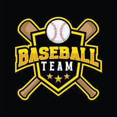 Modern professional emblem for baseball team