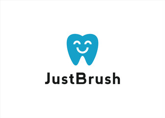 smile dental logo design vector silhouette illustration