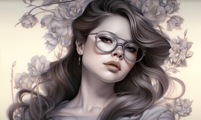 The detailed pencil illustration captured the beauty and innocence of a young woman.