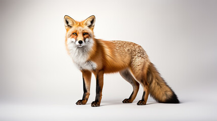 fox   isolated on white background Generative AI
