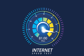 vector Internet speed test template