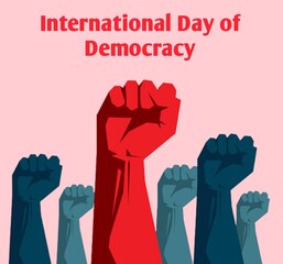 International day of democracy vector digitally produced illustration artwork 