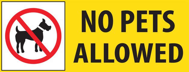 No pets allowed sign vector