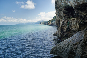 Golfo die Orosei-Nordostküste-Blick von Cala Fuili-Sardinien, Strand,
