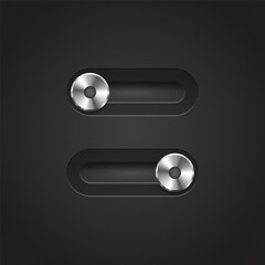 Ui sliders. Web UI elements design. Vector illustration.