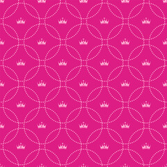 Seamless pink pattern princess background for little girl's princess birthday, Christmas or New Year's celebration. Sequin pattern, bright glitzy texture