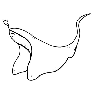recommend clip art: illustration of a sketch of a stingray