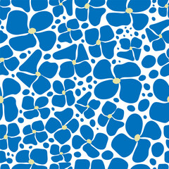 Matisse Geometric and Organic Shapes Seamless Pattern in Paper Cut Style. Vector Abstract Contemporary Floral Elements for creating Posters, Covers and Postcards