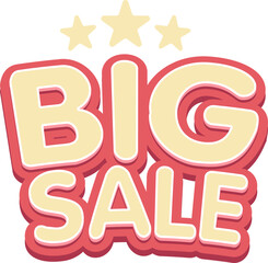 Big sale text effect, alphabet pastel text effect, promotion discount label templates