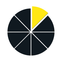 Obraz premium Pie Chart Illustration Isolated on White
