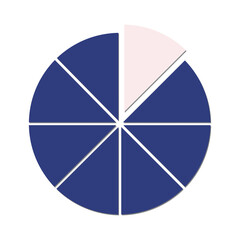Obraz premium Pie Chart Illustration Isolated on White