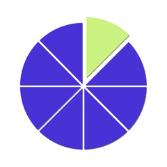 Obraz premium Pie Chart Illustration Isolated on White