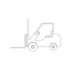 FORKLIFT ICON VECTOR ILLUSTRATION SYMBOL DESIGN