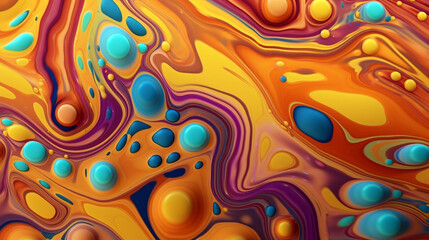 abstract background with circles and waves of different shades. Generative Ai. 
