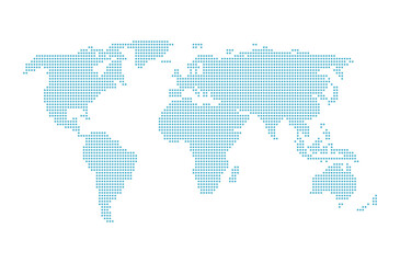 Fototapeta na wymiar World map in modern style vector illustration