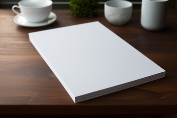 Vertical blank poster, no text, no images, mockup. Generative AI.