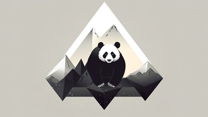 a cool logo with a panda bear