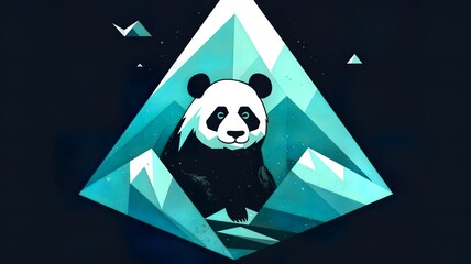 a cool logo with a panda bear