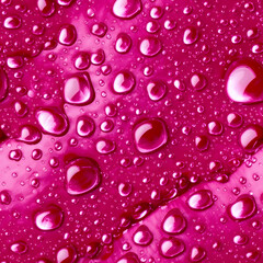 A Close-Up View of Aloe Vera Cosmetic Texture with Dewy Drops in Trendy Viva Magenta. AI Generated.