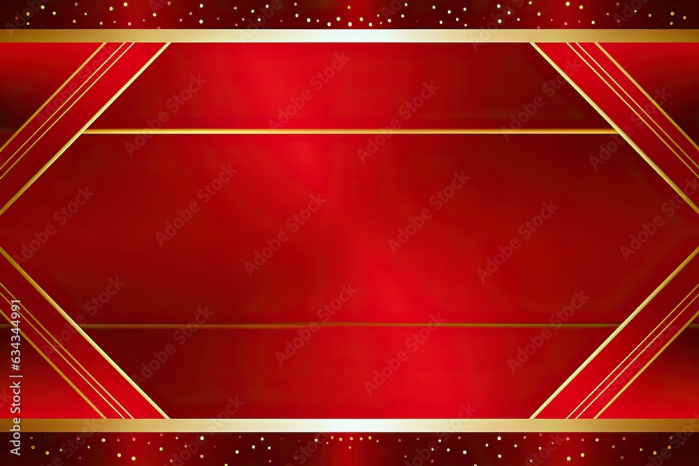 Wall mural red and gold elegant abstract christmas background, generative ai