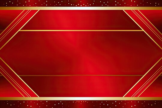 Red And Gold Elegant Abstract Christmas Background, Generative Ai