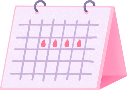Illustration of a menstrual calendar