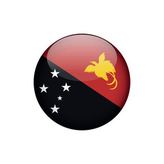 Papua New Guinea Flag Circle Button Vector Template