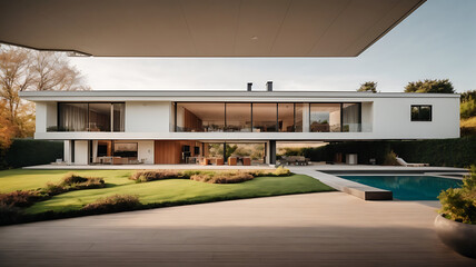 Fototapeta premium luxury home with a balcony