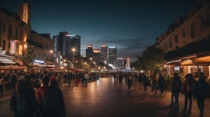 Obraz premium city at night