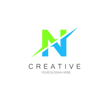 N Letter Logo Design. Letter N logo. Monogram logo design