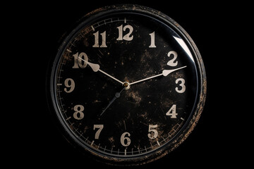 clock on black