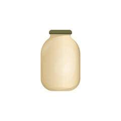 glass jar isolated on white background.vector illustration