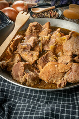 Stewed pork shoulder.