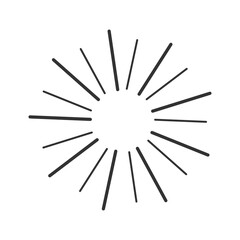 Circular burst, beam, and ray.

