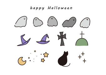 かわいいハロウィンのイラストセット