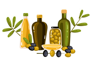 Olive tree food agriculture concept. Vector flat graphic design illustration
