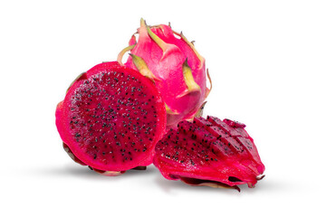 Pitaya or Dragon Fruit isolated on white background