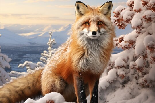 photo of a Red Fox in winter