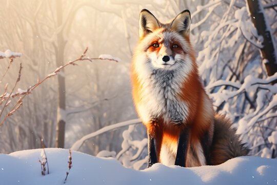 photo of a Red Fox in winter