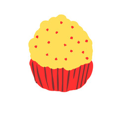 Cupcake Sweet food dessert drawing doodle hand drawn illustration decoration cartoon elements party