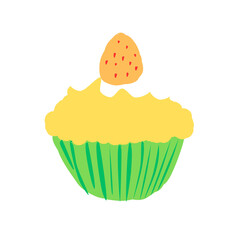 Cupcake Sweet food dessert drawing doodle hand drawn illustration decoration cartoon elements party