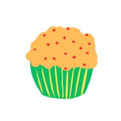 Cupcake Sweet food dessert drawing doodle hand drawn illustration decoration cartoon elements party