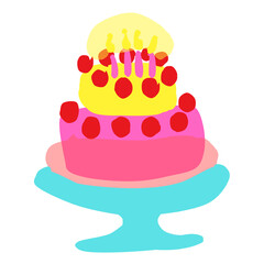 Cupcake Sweet food dessert drawing doodle hand drawn illustration decoration cartoon elements party