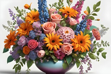 Obraz na płótnie Canvas Bouquet full of colorful flower