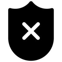 Security risk shield icon