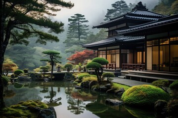 Fototapeta premium japanese garden in spring