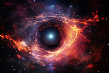 Cosmic scenery with  a black hole